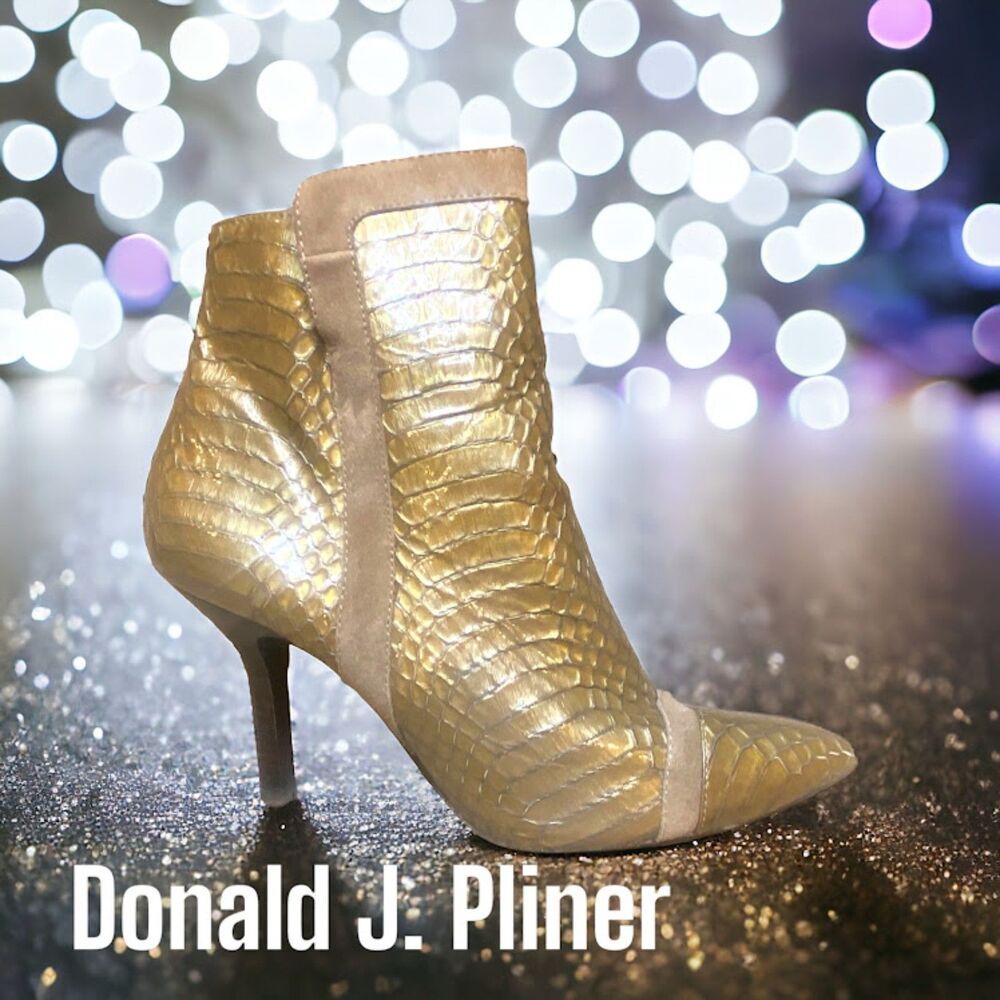 Donald J. Pliner Women's Booties Size 9 Metallic Gold